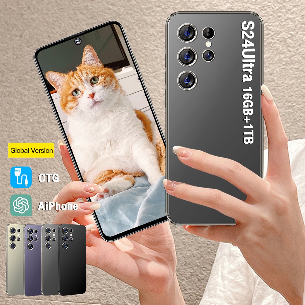 2024 New Arrival sumsang S24 Ultra Phone Global Version Mobile Phone 16GB+1TB Android 12 Cellphones Unlocked Smartphone